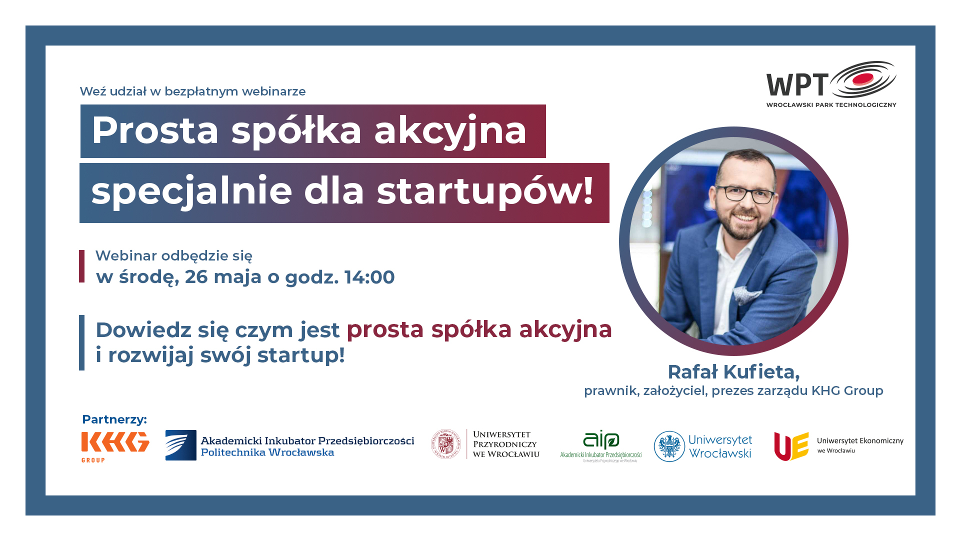 Zapraszamy na bezpłatny webinar Prosta spółka akcyjna specjalnie dla startupów!