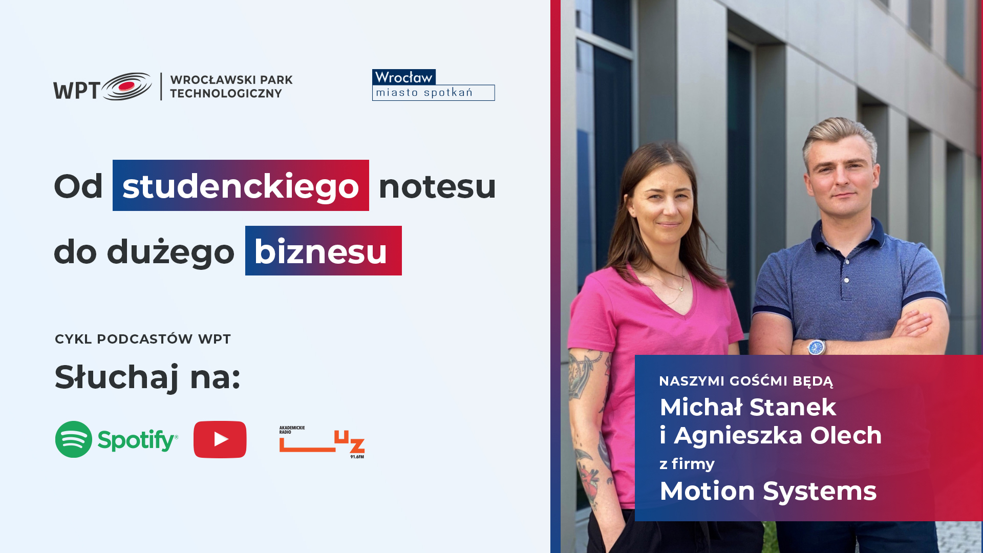 VI odcinek podcastu Od studenckiego notesu do dużego biznesu – poznaj historię firmy Motion Systems