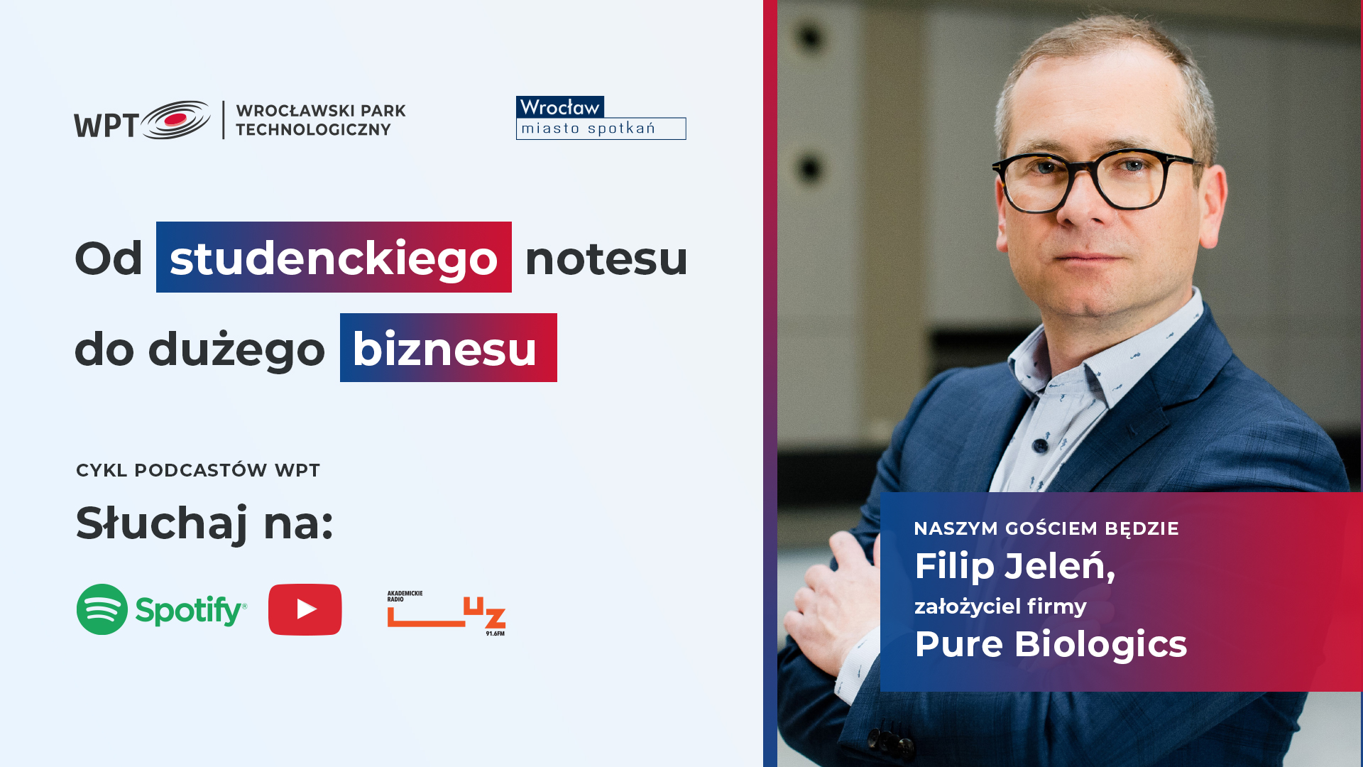 VII odcinek podcastu Od studenckiego notesu do dużego biznesu – poznaj historię firmy Pure Biologics!