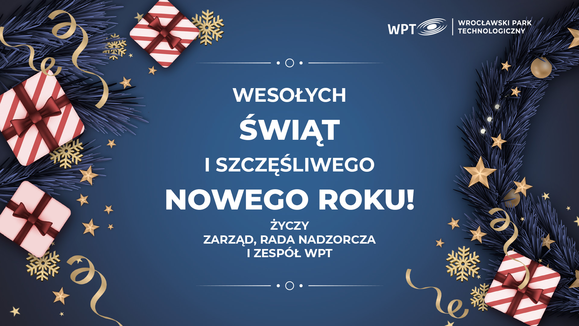 Kartka świąteczna WPT 2022 Wesołych świąt i pięknego nowego roku!
