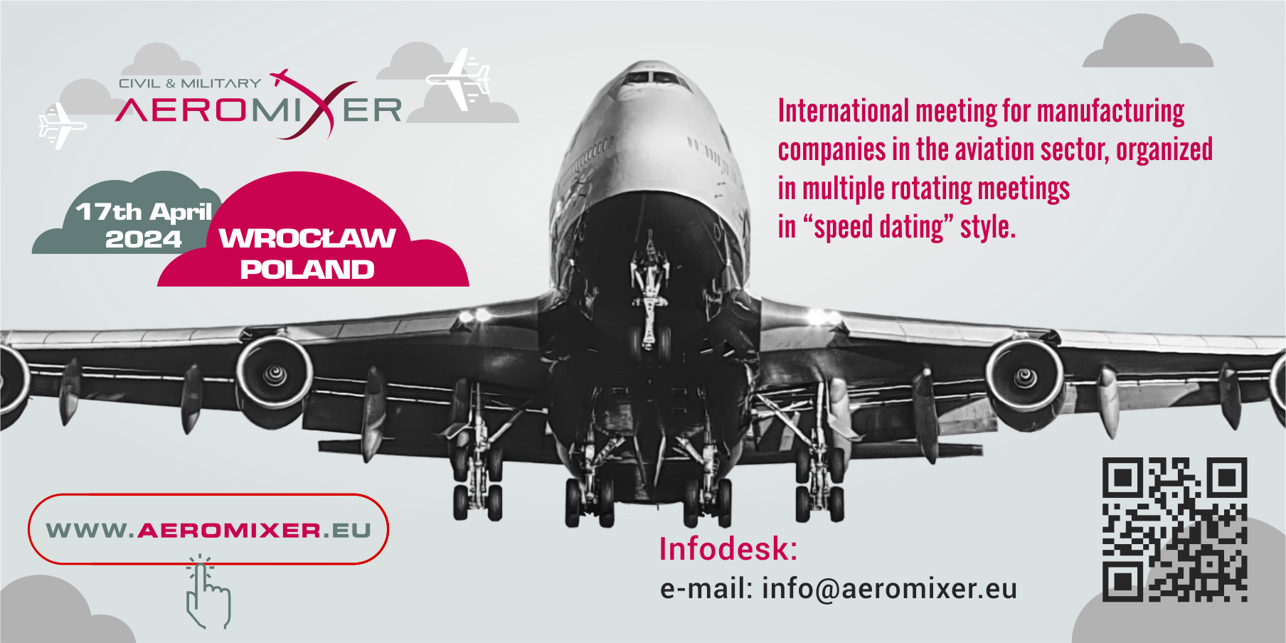 ulotka 15x15cm AERO CMYK CIVIL & MILITARY AEROMIXER – 17 KWIETNIA 2024 – WROCŁAW