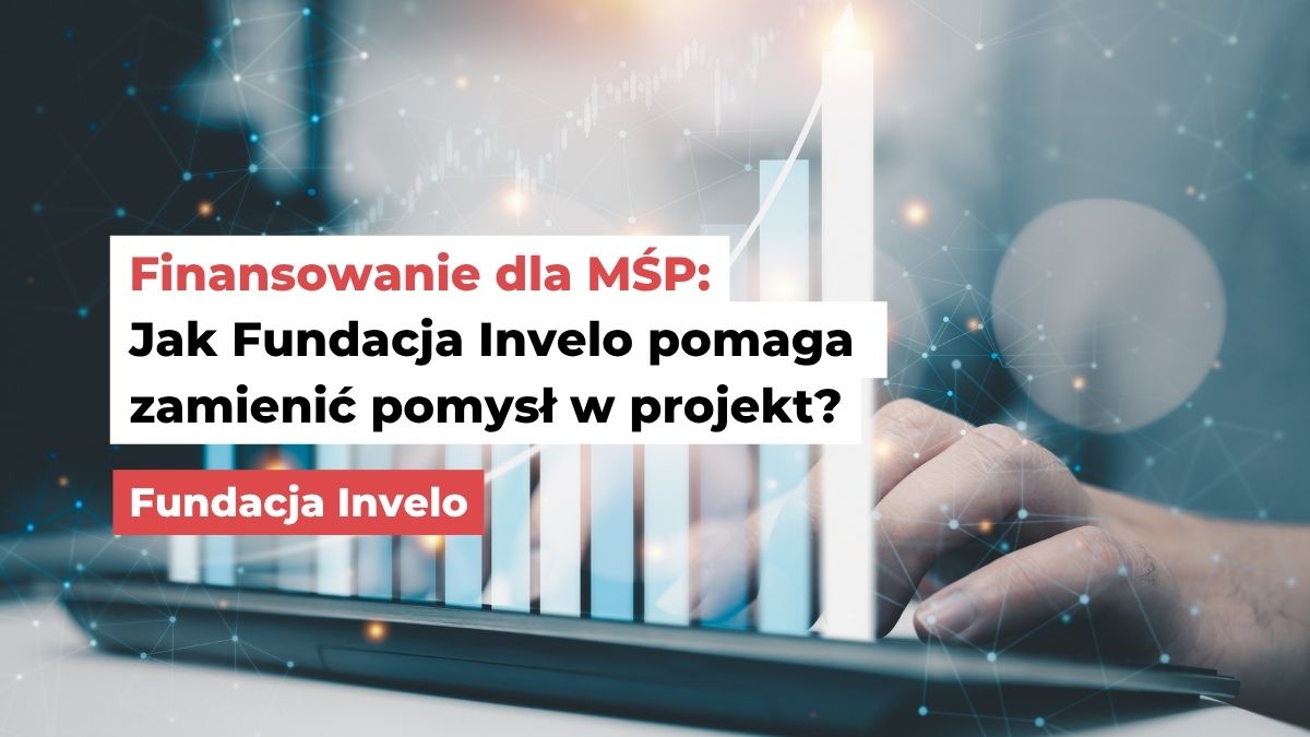 Wykres wzrostu na tle osoby pracującej przy laptopie – ilustracja dotycząca finansowania i wsparcia projektów MŚP w ramach działań WRO4digITal EDIH Wrocław